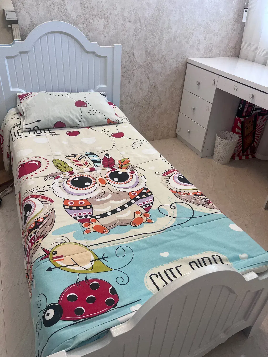 تخت تک نفره نوجوان|تخت و سرویس خواب|مشهد, الهیه|دیوار