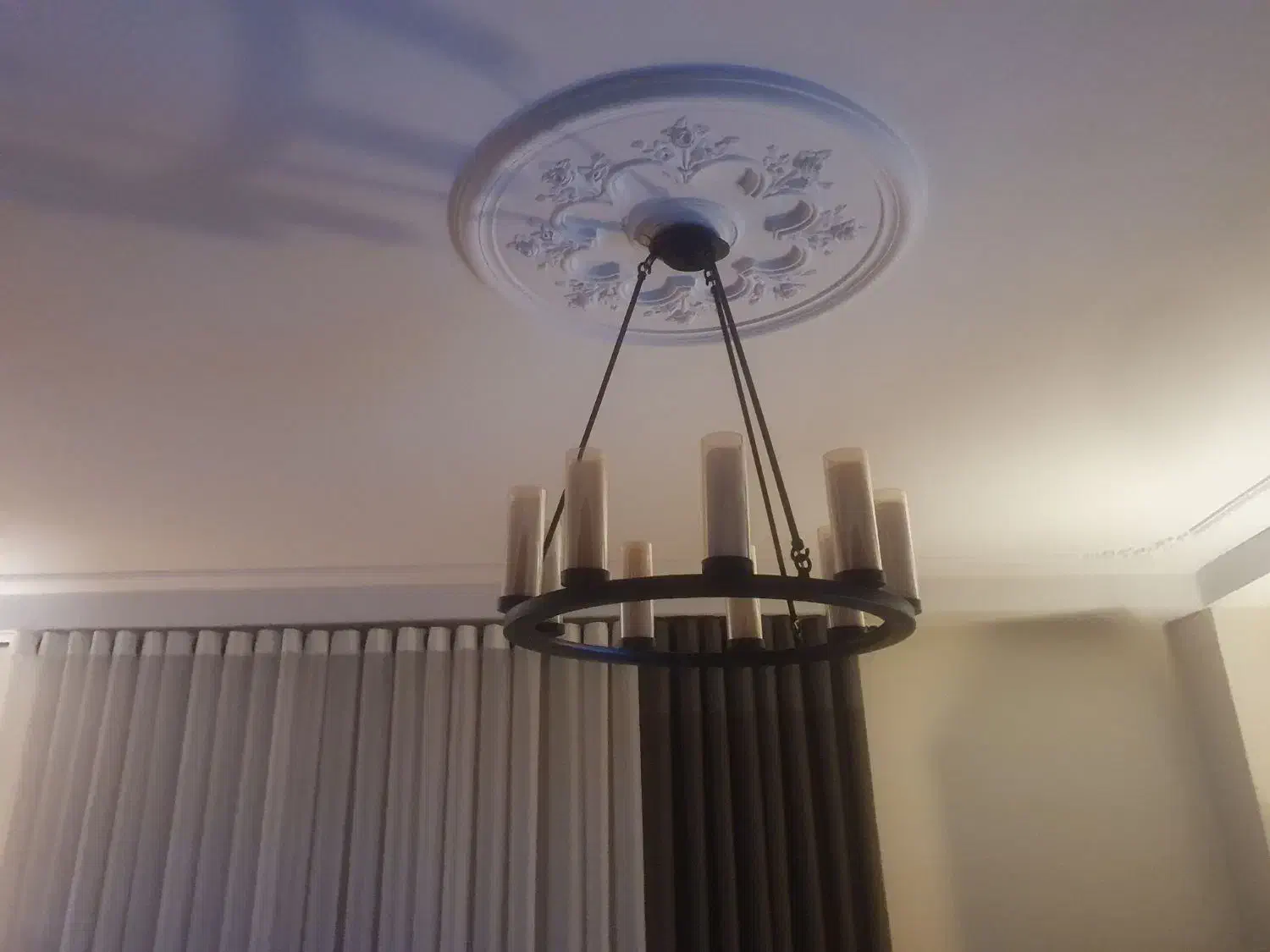 لوستر مدرن ۹ شعله یک جفت|لوستر و چراغ آویز|پردیس, فاز ۸|دیوار