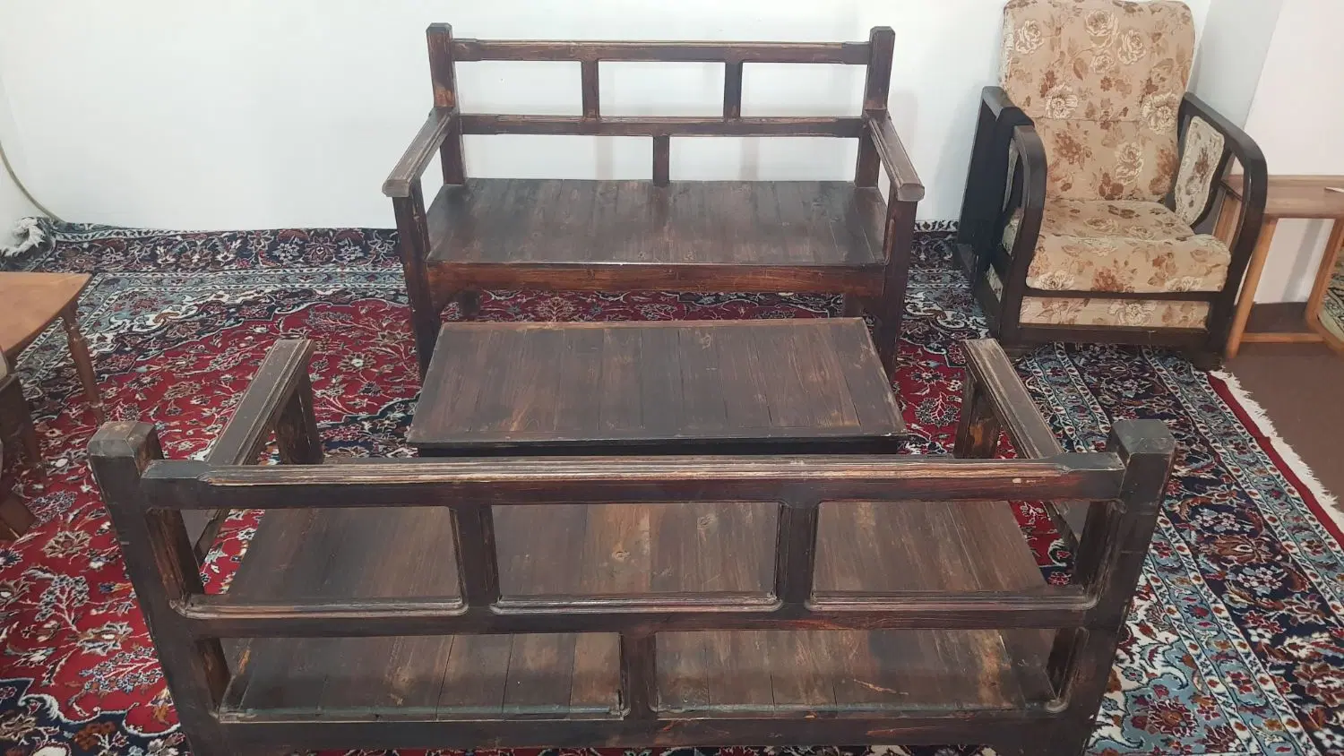 میز وصندلی چوبی سنتی کافه و رستوران و ...|صندلی و نیمکت|کرمانشاه, |دیوار