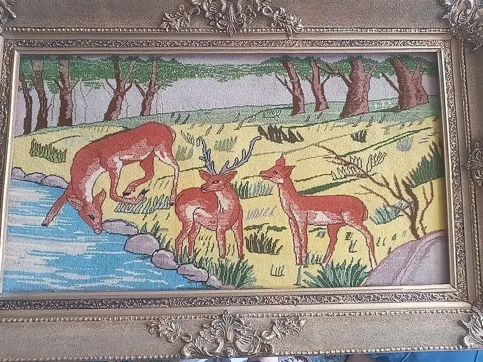 دوتا تابلو فرش دستباف پرداخت شده با قابش ۵میلیون ت|تابلو فرش|ورامین, ورامین|دیوار