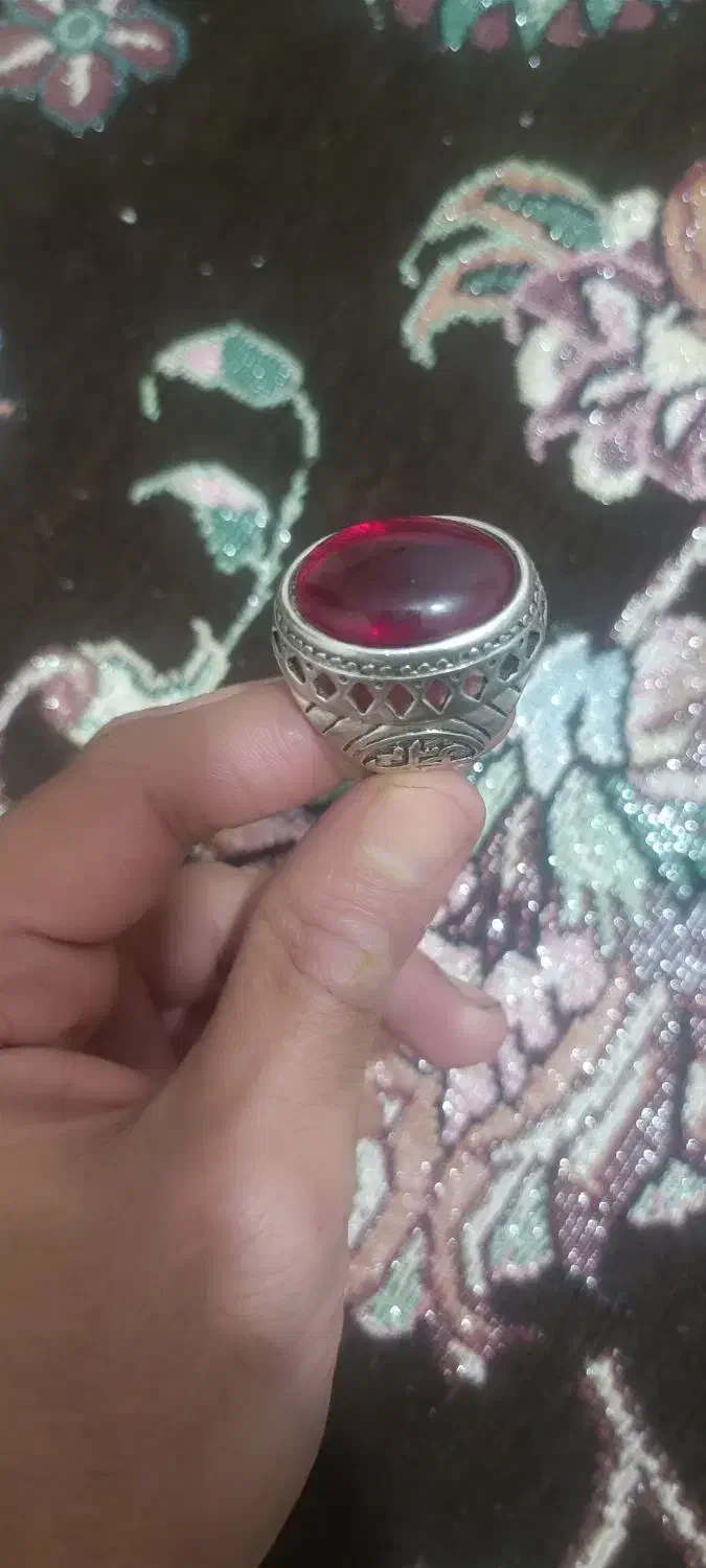 انگشتر عقیق قرمز شجر فیروزه|جواهرات|زاهدان, |دیوار
