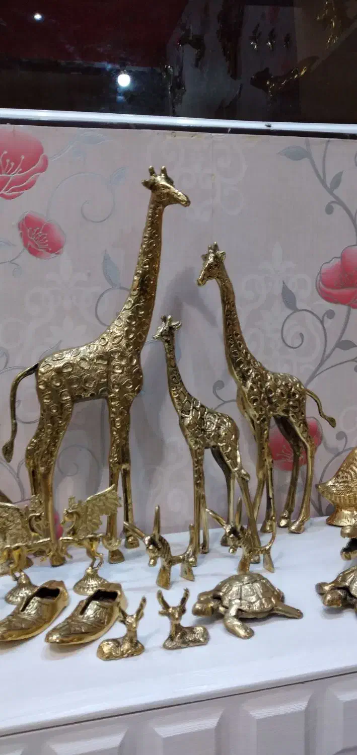 زرافه خانواده برنز اصل|مجسمه، تندیس، ماکت|لنجان, |دیوار