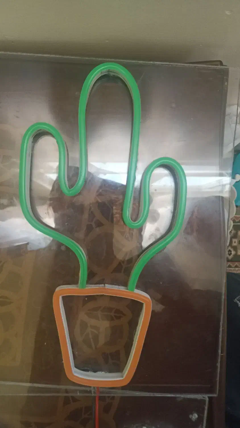 تابلو نئون طرح کاکتوس|ریسه و چراغ تزئینی|نجف‌آباد, ویلاشهر|دیوار