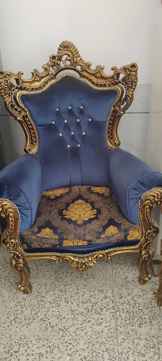 مبل سلطنتی ۹ نفره|مبلمان خانگی و میز عسلی|قهدریجان, |دیوار