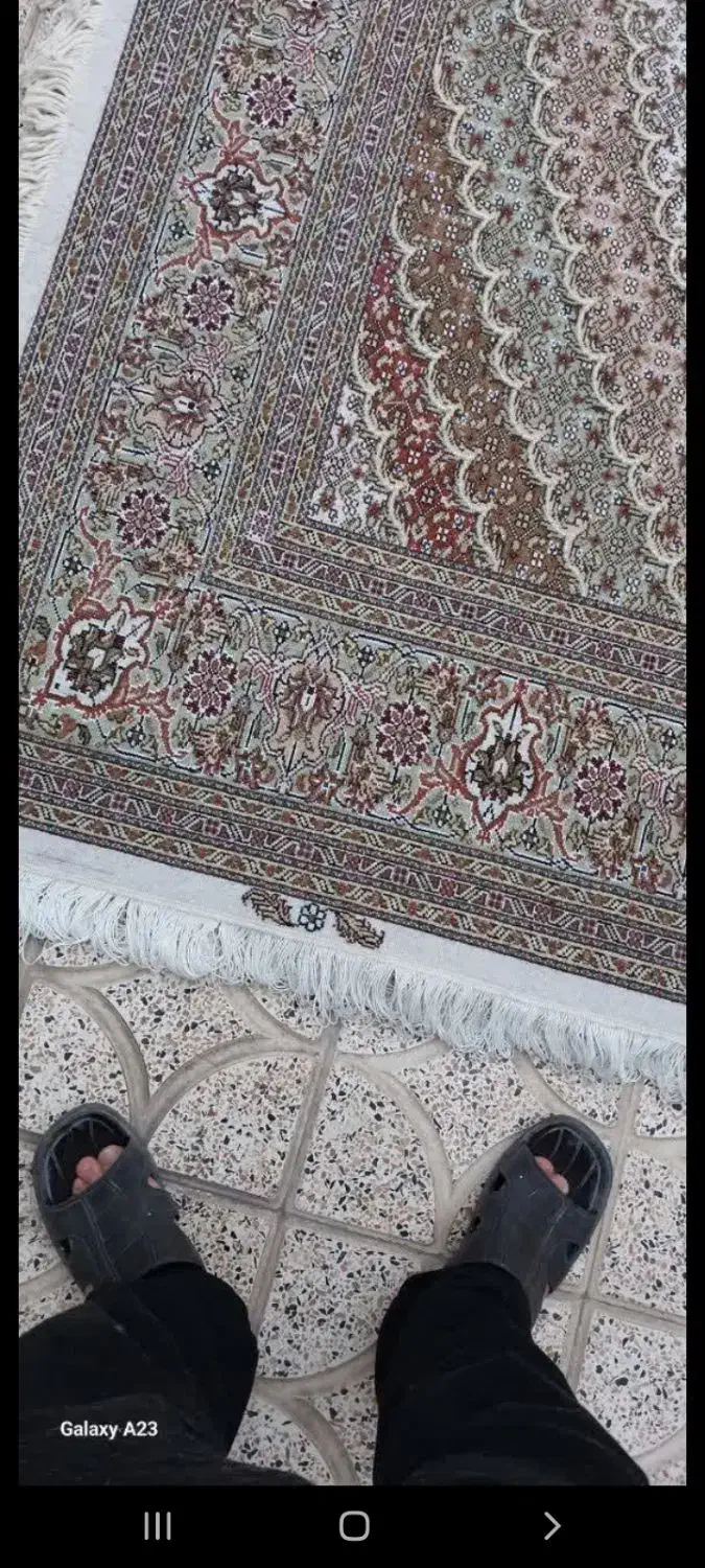 فرش کرم دستبافت ۳×۲|فرش|خوی, |دیوار