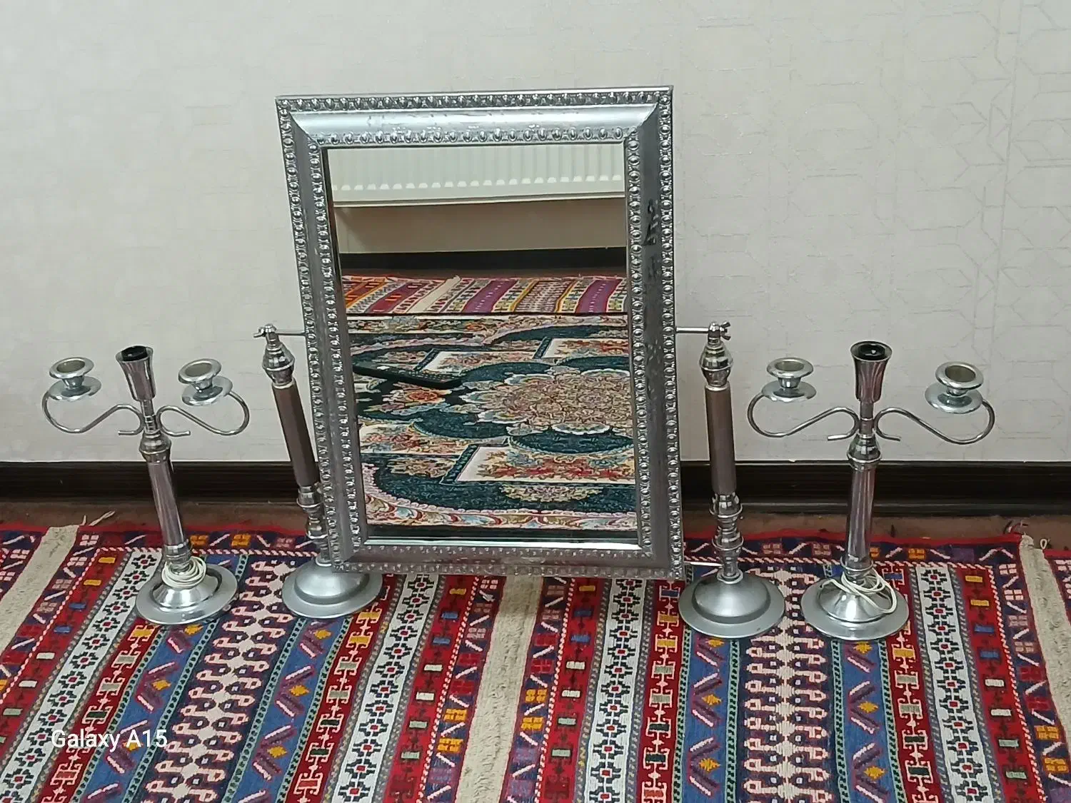 آینه شمعدان نو ۵۰۰هزار|صنایع دستی و سایر لوازم تزئینی|تبریز, |دیوار