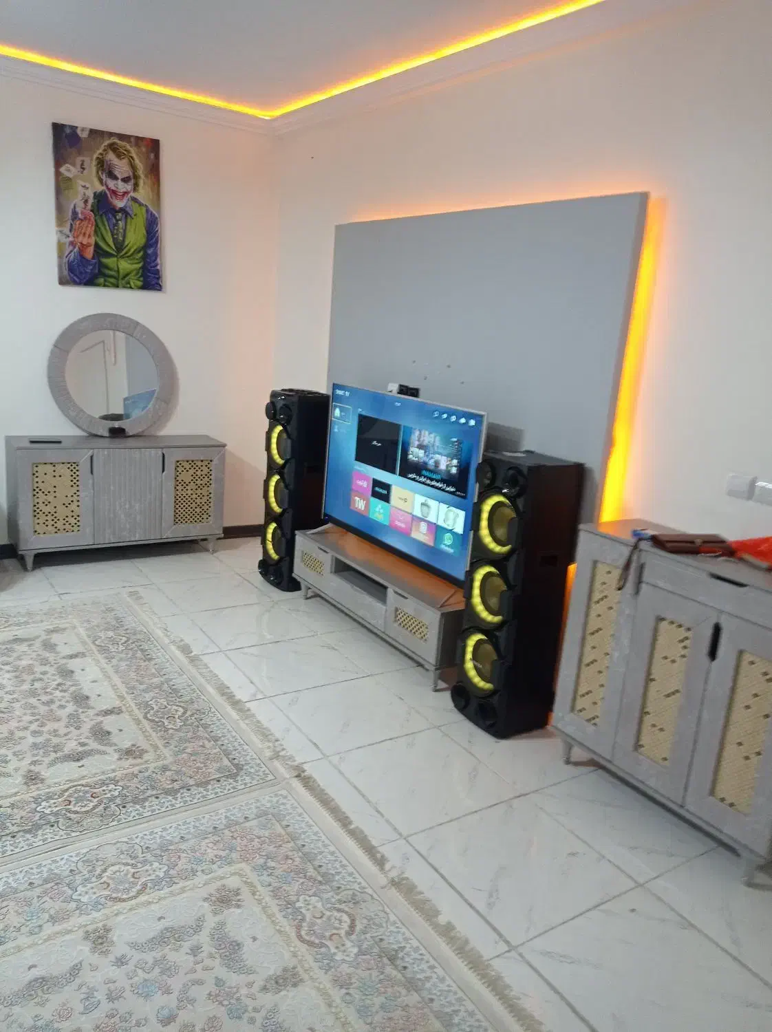 آینه کنسول میزه تلویزیون جای کفشی|مبلمان خانگی و میز عسلی|پرند, فاز ۶|دیوار