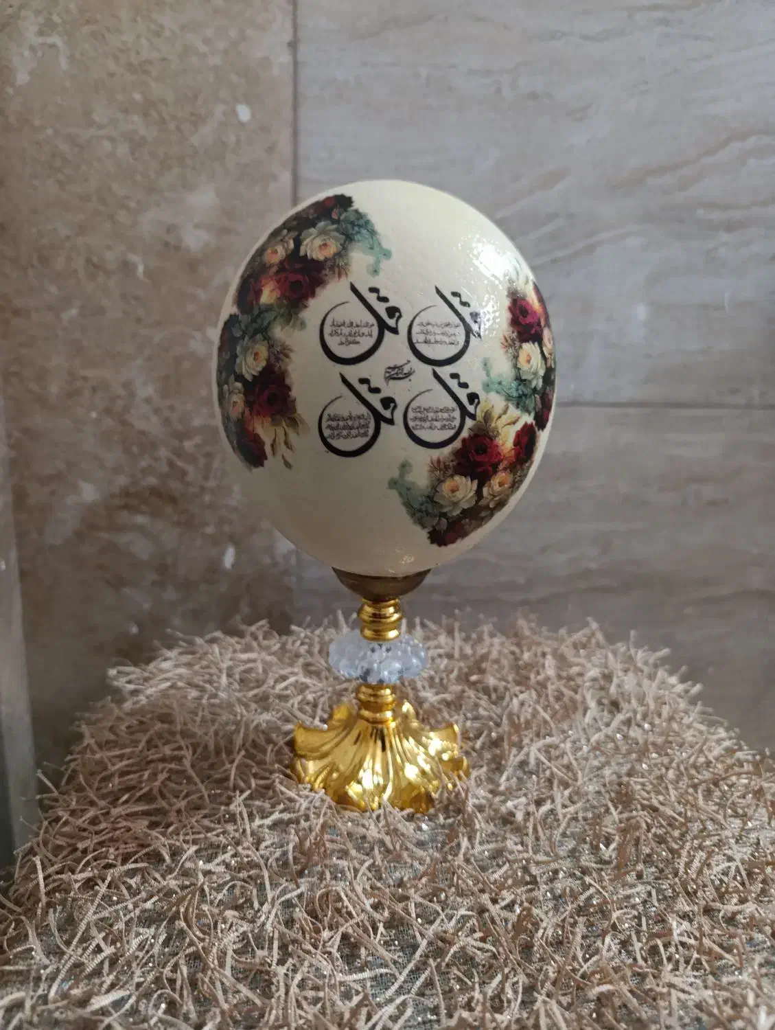 تخم شترمرغ دکوری|صنایع دستی و سایر لوازم تزئینی|ساری, |دیوار