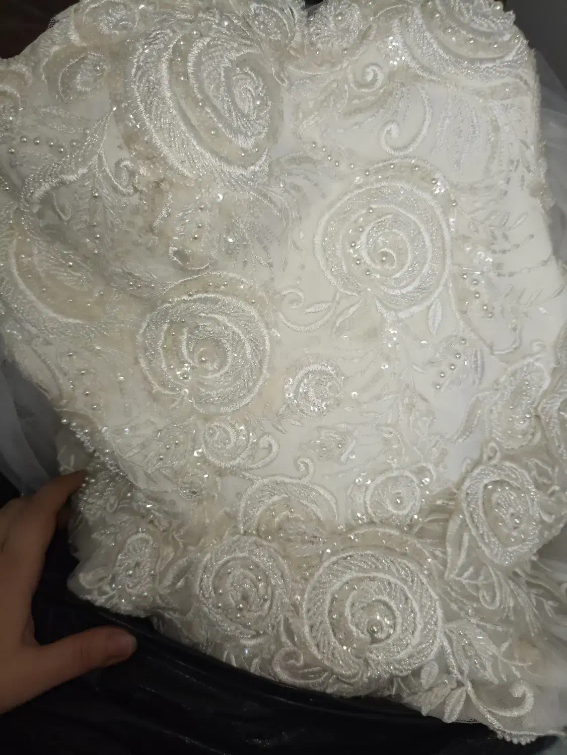 لباس عروس به همراه مقداری پنل و تور|لباس|آمل, |دیوار