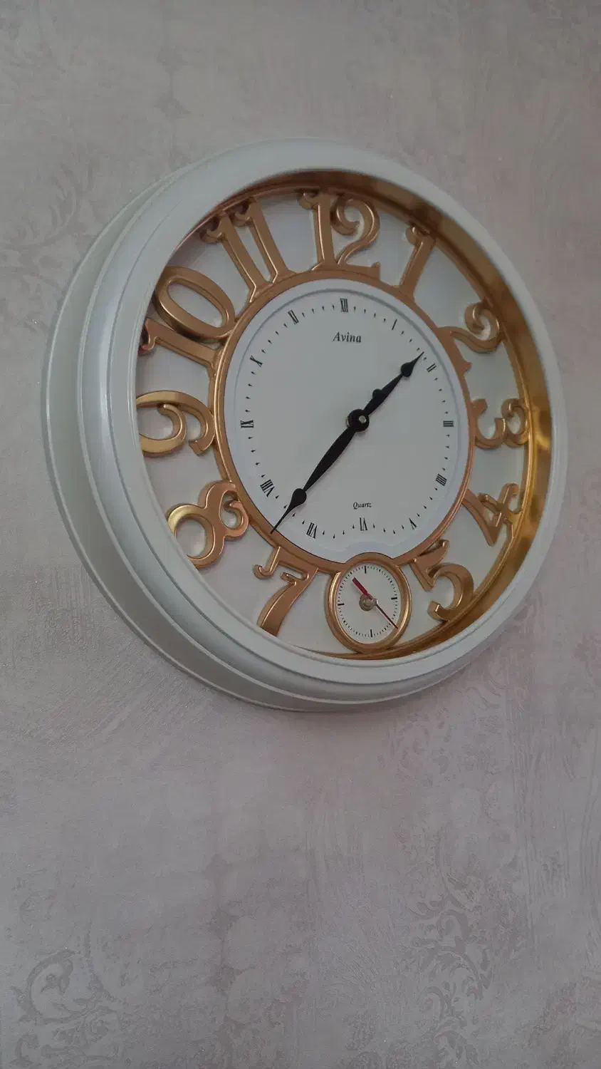 ساعت دیواری سفید بی صدا|ساعت دیواری و تزئینی|شهریار, شهرک وائین|دیوار