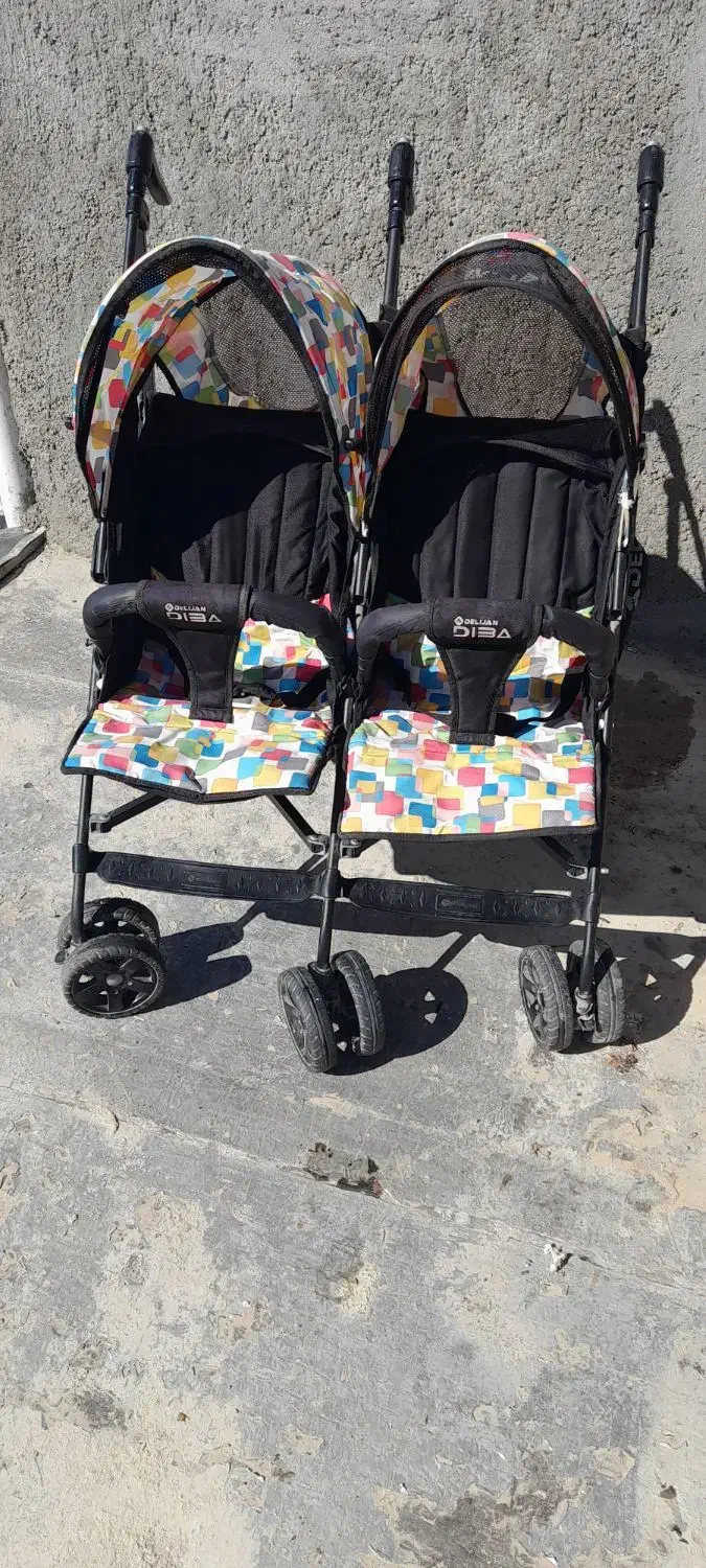 کالسکه دلیجان مدل دوقلو دیبا پلاس در حد نو|کالسکه و لوازم جانبی|بجنورد, |دیوار