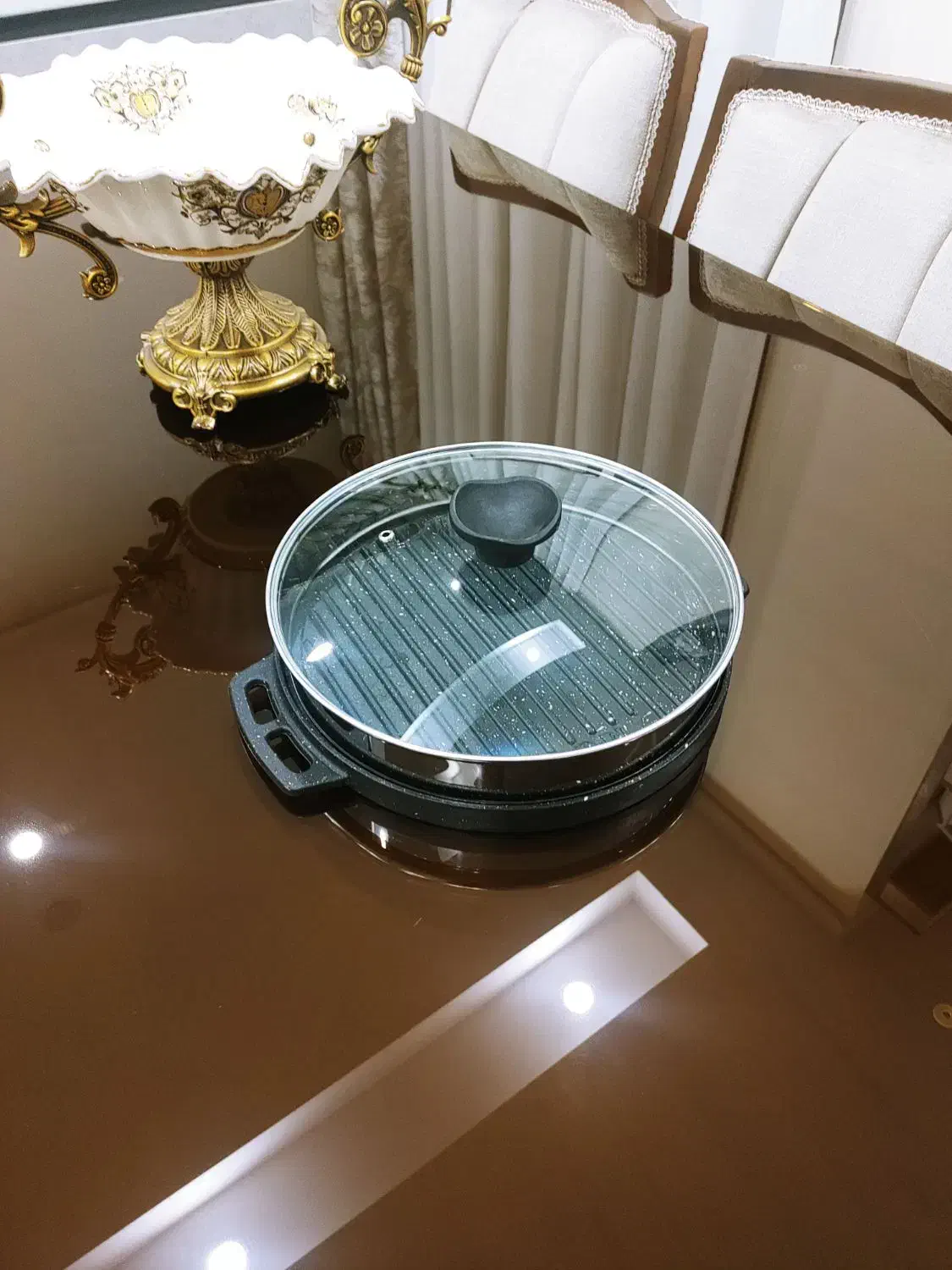 تابه گریل دوطرفه چدن با روکش گرانیت( برند MG)|ظروف پخت‌وپز|تهران, دروس|دیوار