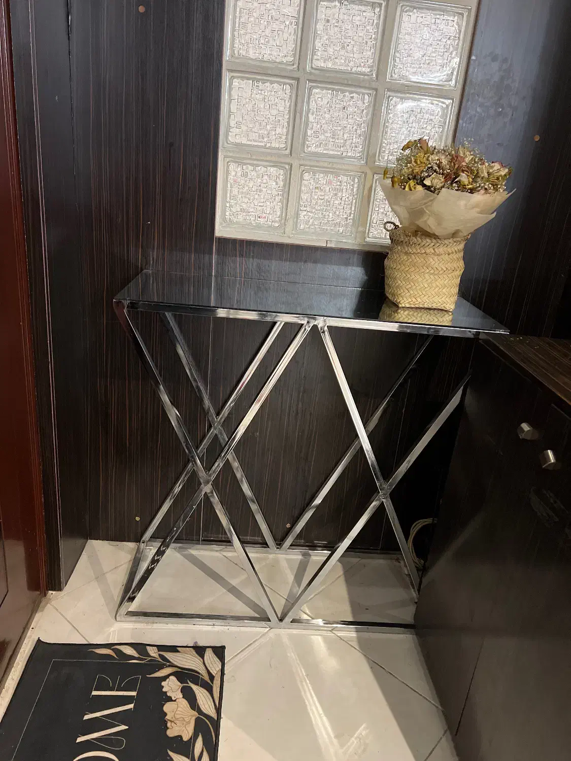 میز کنسول شیشه ای|بوفه، ویترین، کنسول|بجنورد, |دیوار