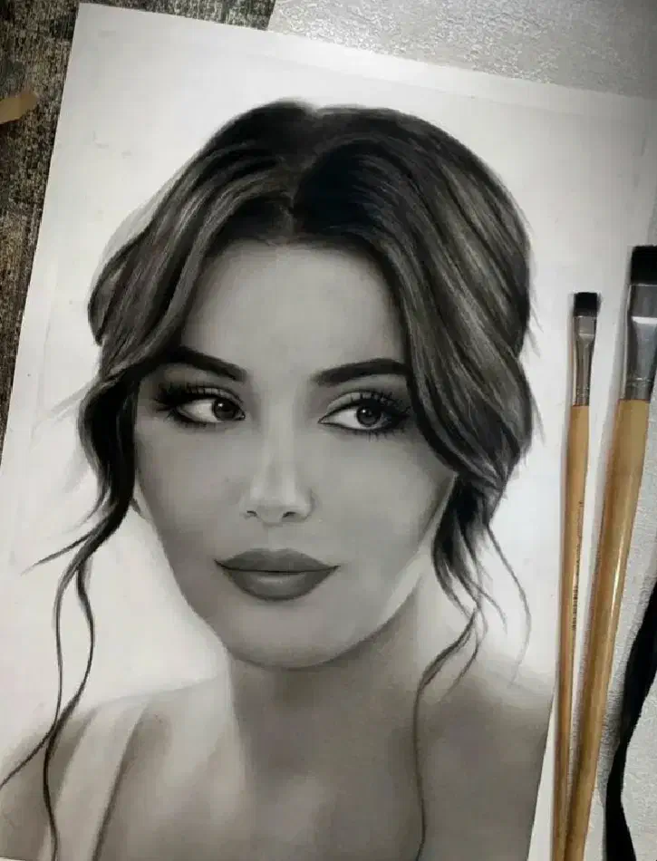 سفارش طراحی چهره سیاه قلم|خدمات پیشه و مهارت|شیراز, دشت چنار|دیوار