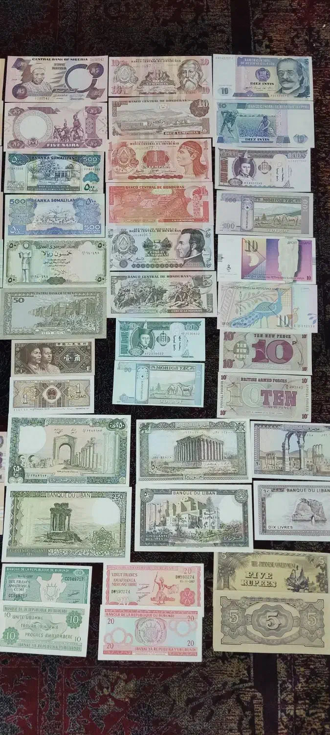 36 جفت اسکناس خارجی کلکسیونی|کلکسیون سکه، تمبر، اسکناس|تهران, هروی|دیوار