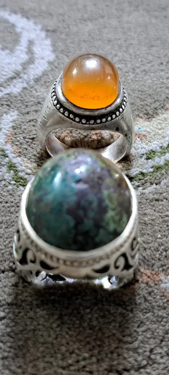 ۲عددانگشتر فیروزه وحقیق سنگین|جواهرات|مشهد, گلبرگ شمالی|دیوار