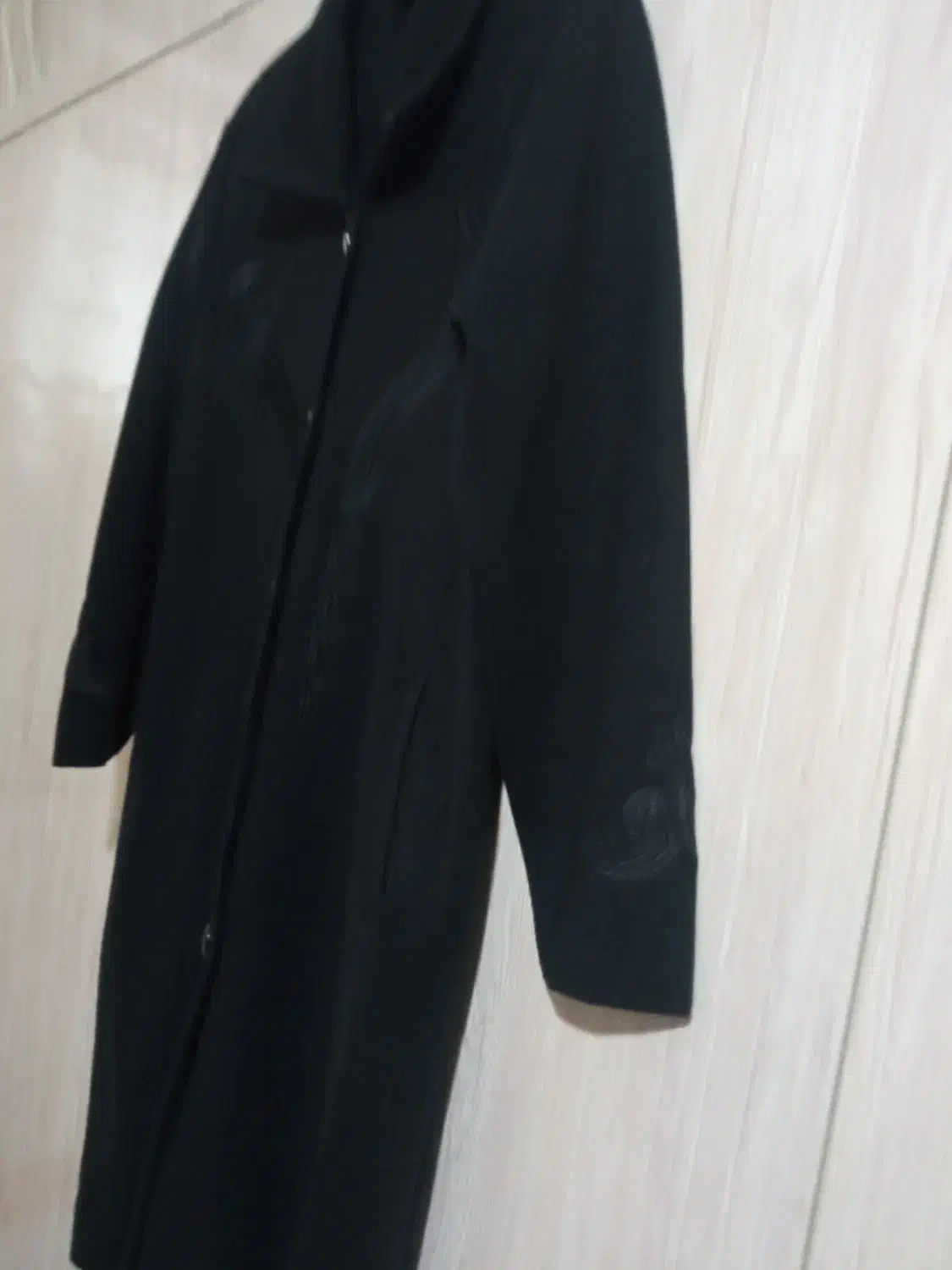 پالتو بافت مشکی بلند جیب دار|لباس|سنندج, |دیوار