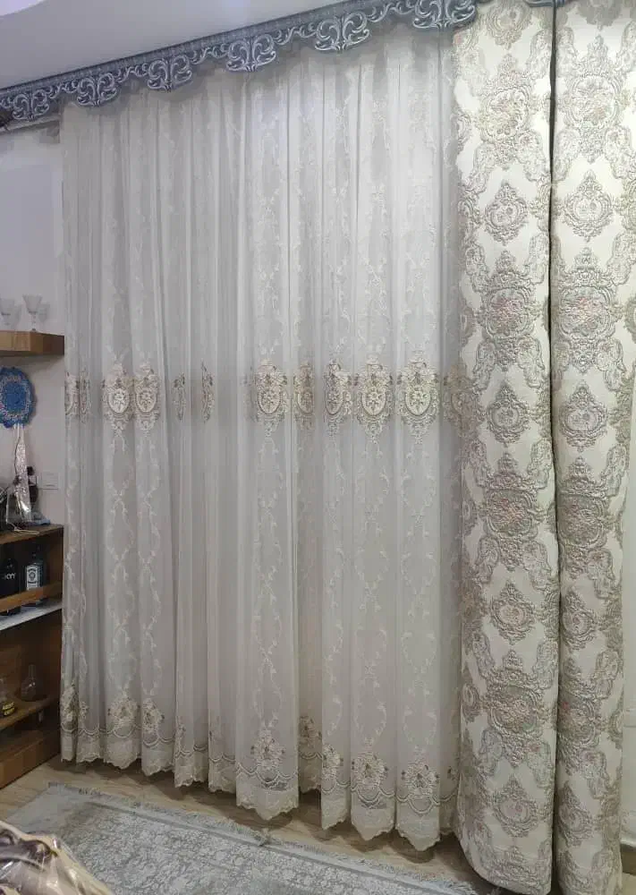 پرده کاملا سالم پذیرایی|پرده، رانر، رومیزی|محمدیه-قزوین, |دیوار