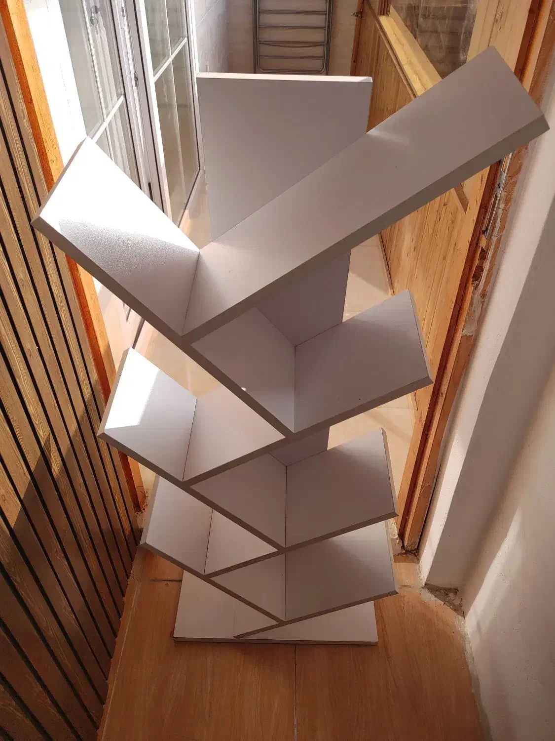 کتابخانه چوبی فانتزی جمع و جور|کتابخانه، شلف، قفسه‌های دیواری|بندر انزلی, انصار الحسین|دیوار