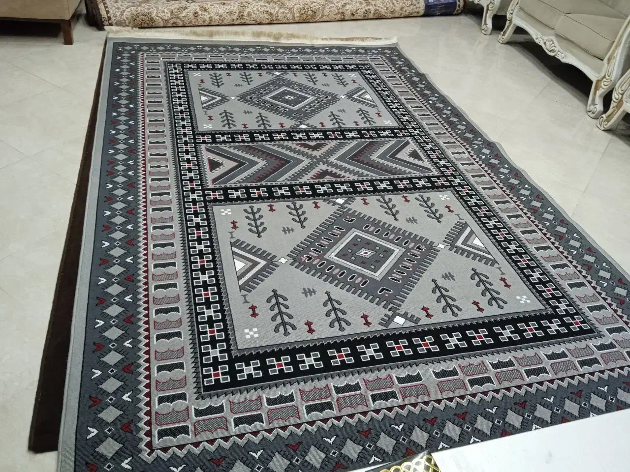 فرش شش متری گلیم|گلیم، جاجیم، گبه|فومن, |دیوار