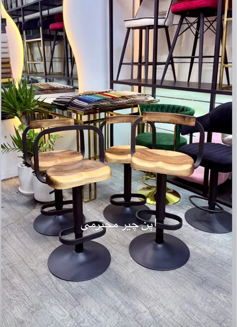 صندلی اپن چوب گردو پایه فلز|صندلی و نیمکت|تهران, شهید رجایی|دیوار
