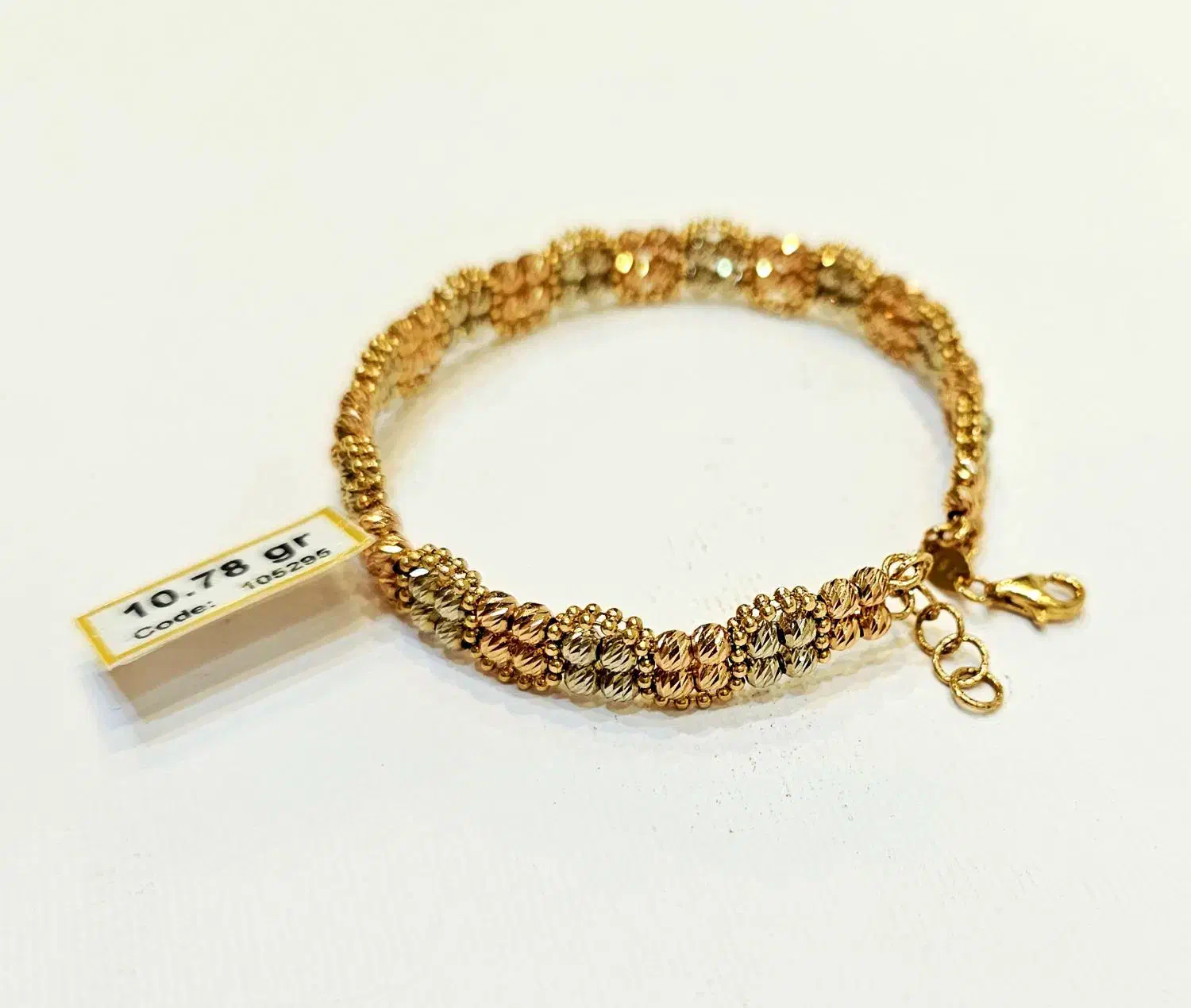 دستبند طلا النگو البرنادو هلالی ۲ رنگ سایزبندی|جواهرات|مشهد, ده دی|دیوار