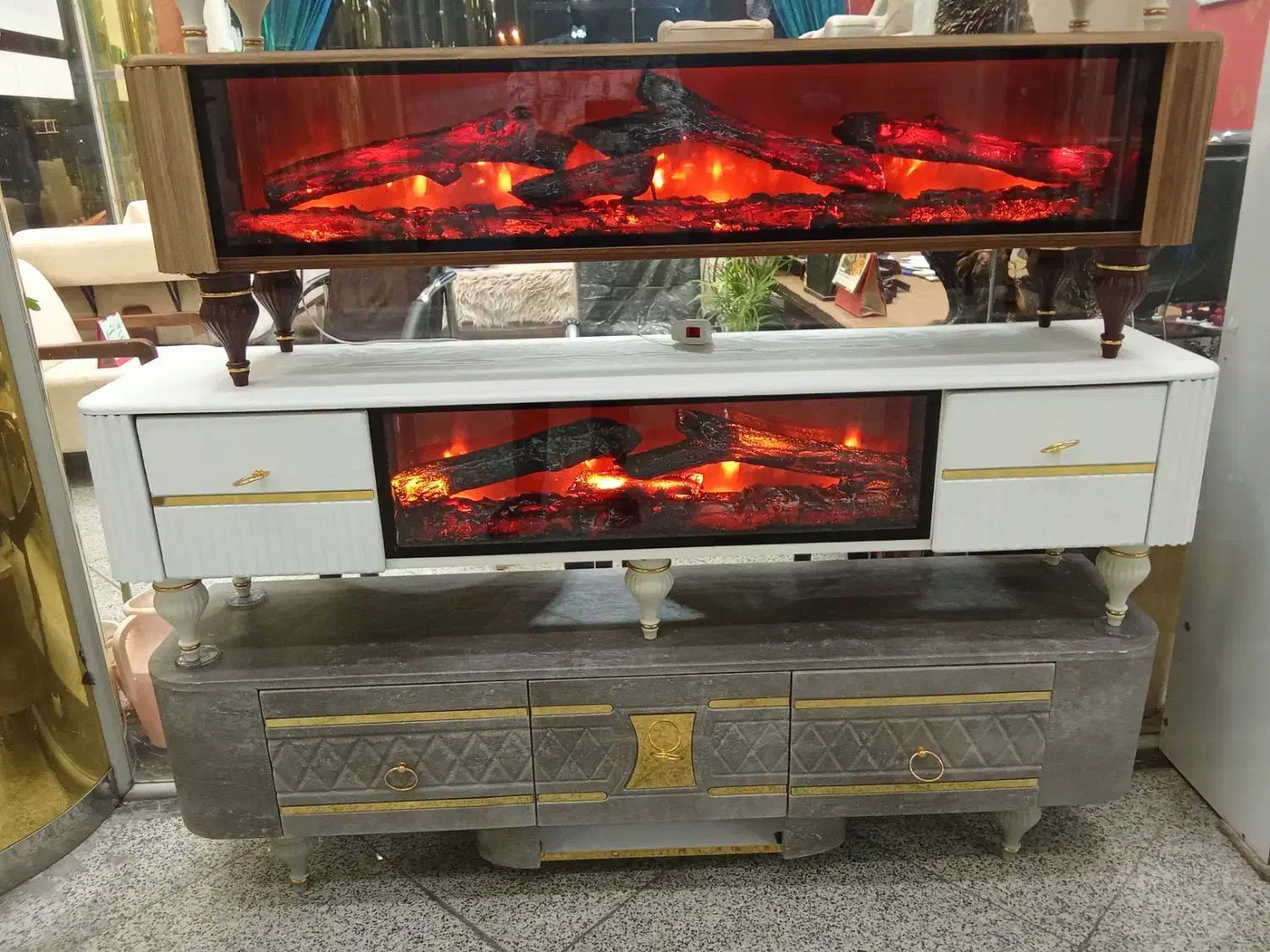 میز تلویزیون طرح شومینه|میز تلویزیون|سهند, |دیوار