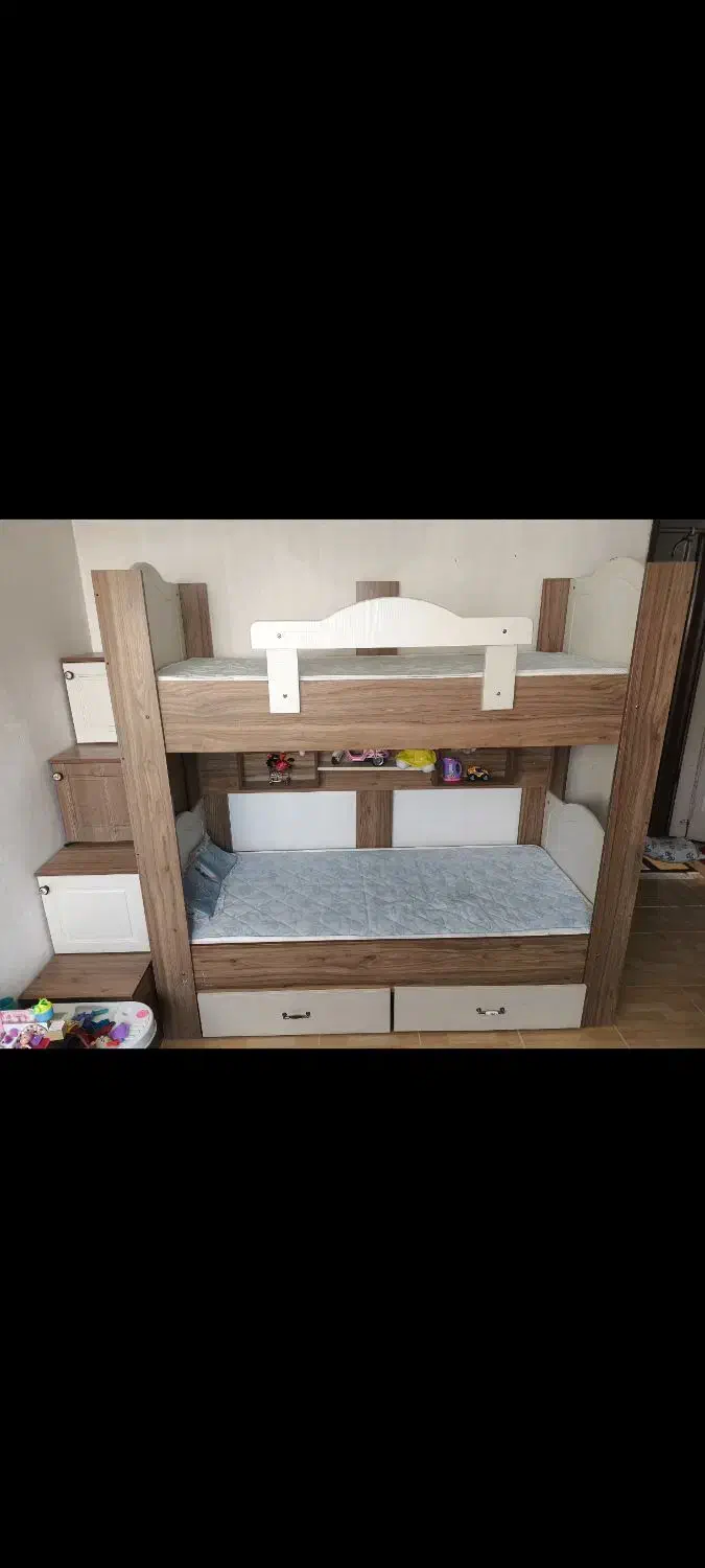 تخت خواب دو طبقه به همراه خوشخواب|تخت و سرویس خواب|رباطکریم, مسکن مهر آبشناسان|دیوار