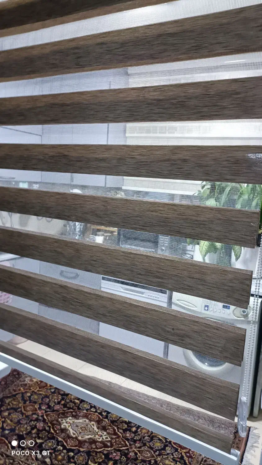 پرده زبرا قهوه‌ای روشن|پرده، رانر، رومیزی|فردیس, ثابتی|دیوار