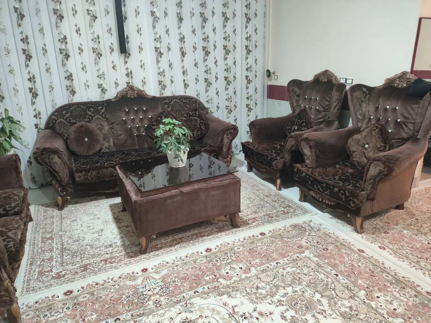 مبل 7نفره راحتی سالم|مبلمان خانگی و میز عسلی|گوآور, |دیوار