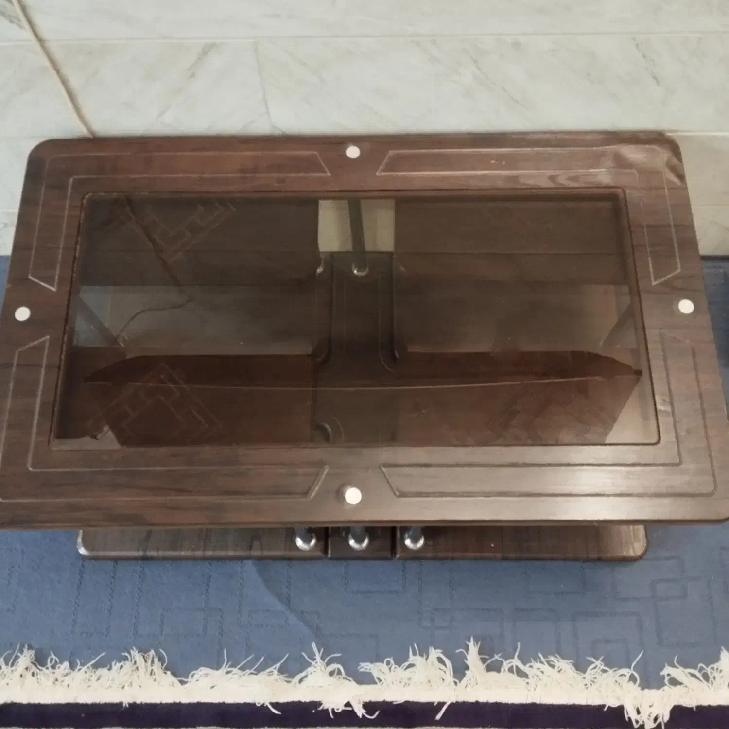 میز جلو مبلی چوبی پنج تکه|مبلمان خانگی و میز عسلی|حمیدیا, |دیوار