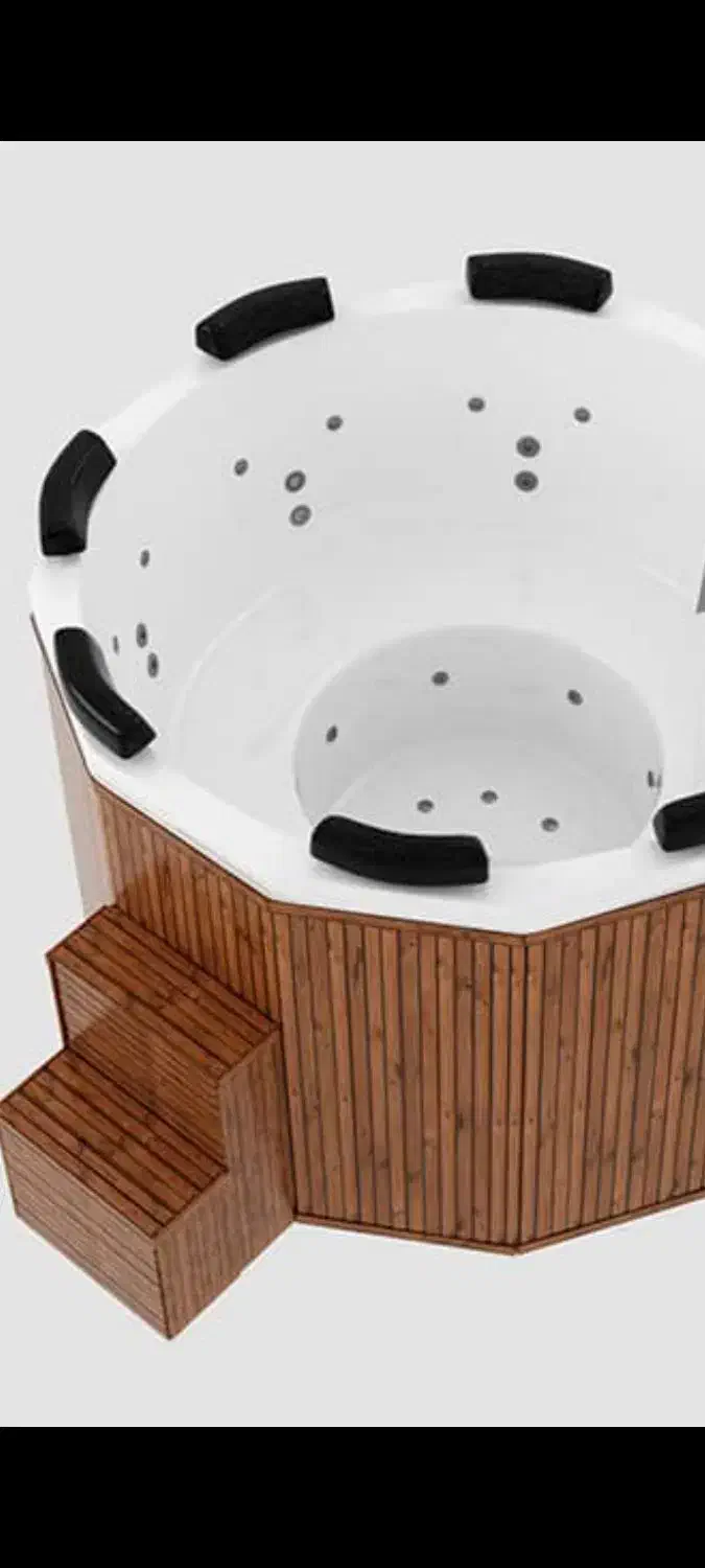 جکوزی چهار نفره چوب ترموود|لوازم حمام|رشت, چله خانه|دیوار