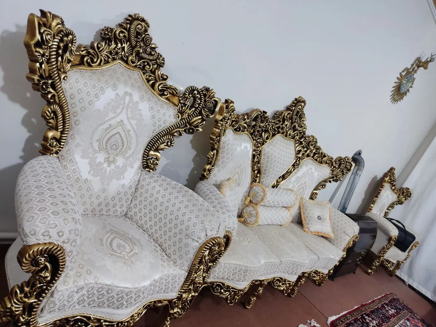 مبل سلطنتی|مبلمان خانگی و میز عسلی|خسروشاه, |دیوار