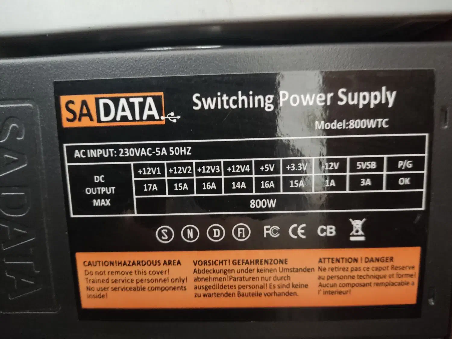 فروش پاور برق کیس در حد نو با یک هفته ضمانت|قطعات و لوازم جانبی رایانه|خمینی‌شهر, |دیوار