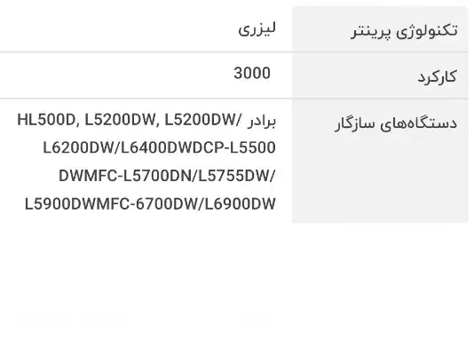 کارتریج ( تونر مشکی برادر مدل TN-3417|پرینتر، اسکنر، کپی، فکس|رشت, استقامت ۲|دیوار