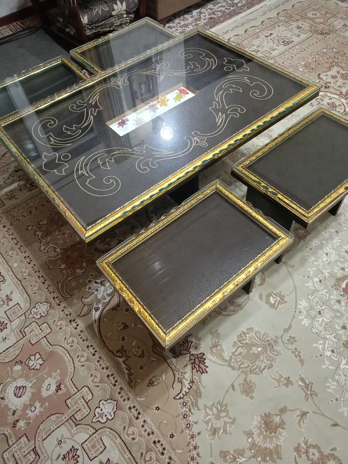 میز جلو مبلی به همراه عسلی|مبلمان خانگی و میز عسلی|کلاردشت, |دیوار