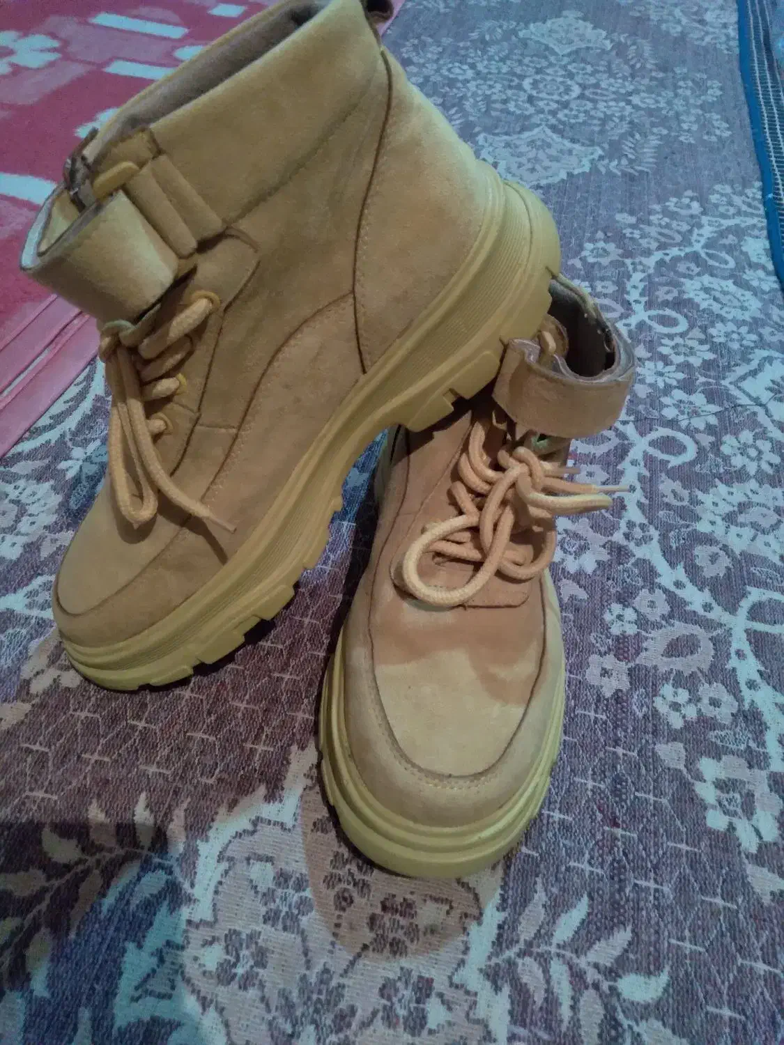 کفش کتان نیم بوت|کیف، کفش، کمربند|بناب, |دیوار