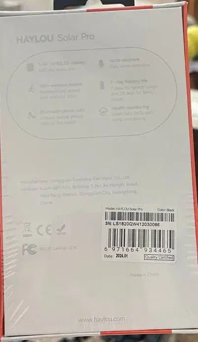 ساعت هوشمند هایلو سولار پرو رنگ مشکی|لوازم جانبی موبایل و تبلت|تهران, شهرک ولیعصر شمالی|دیوار