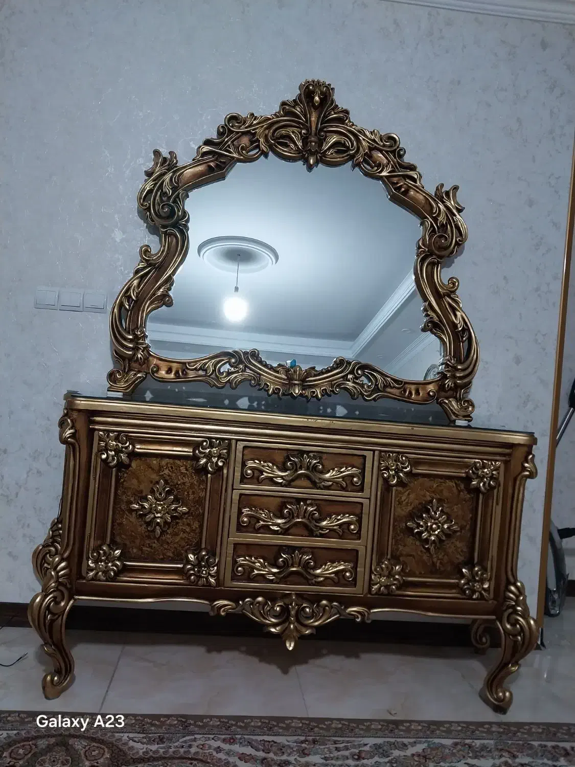 اینه کنسول تمام چوب راش|بوفه، ویترین، کنسول|پاکدشت, خاتون آباد|دیوار