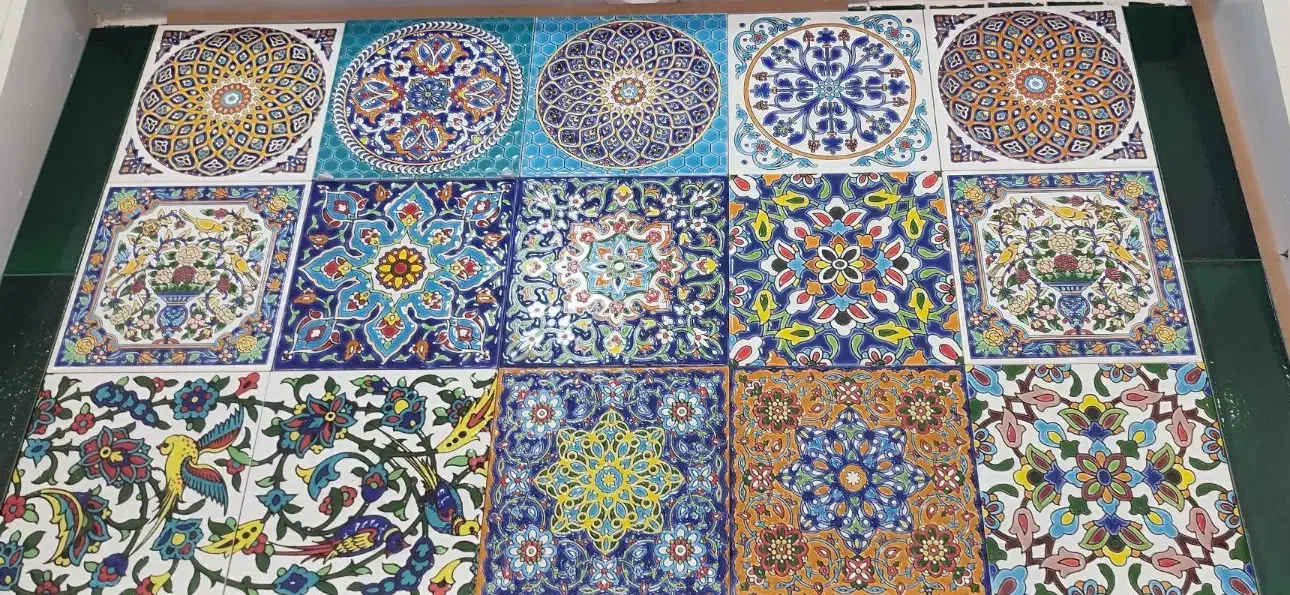 کاشی دست ساز لعابی متروئی آجر لعابی کاشی هفت رنگی|مصالح و تجهیزات ساختمان|برخوار, |دیوار