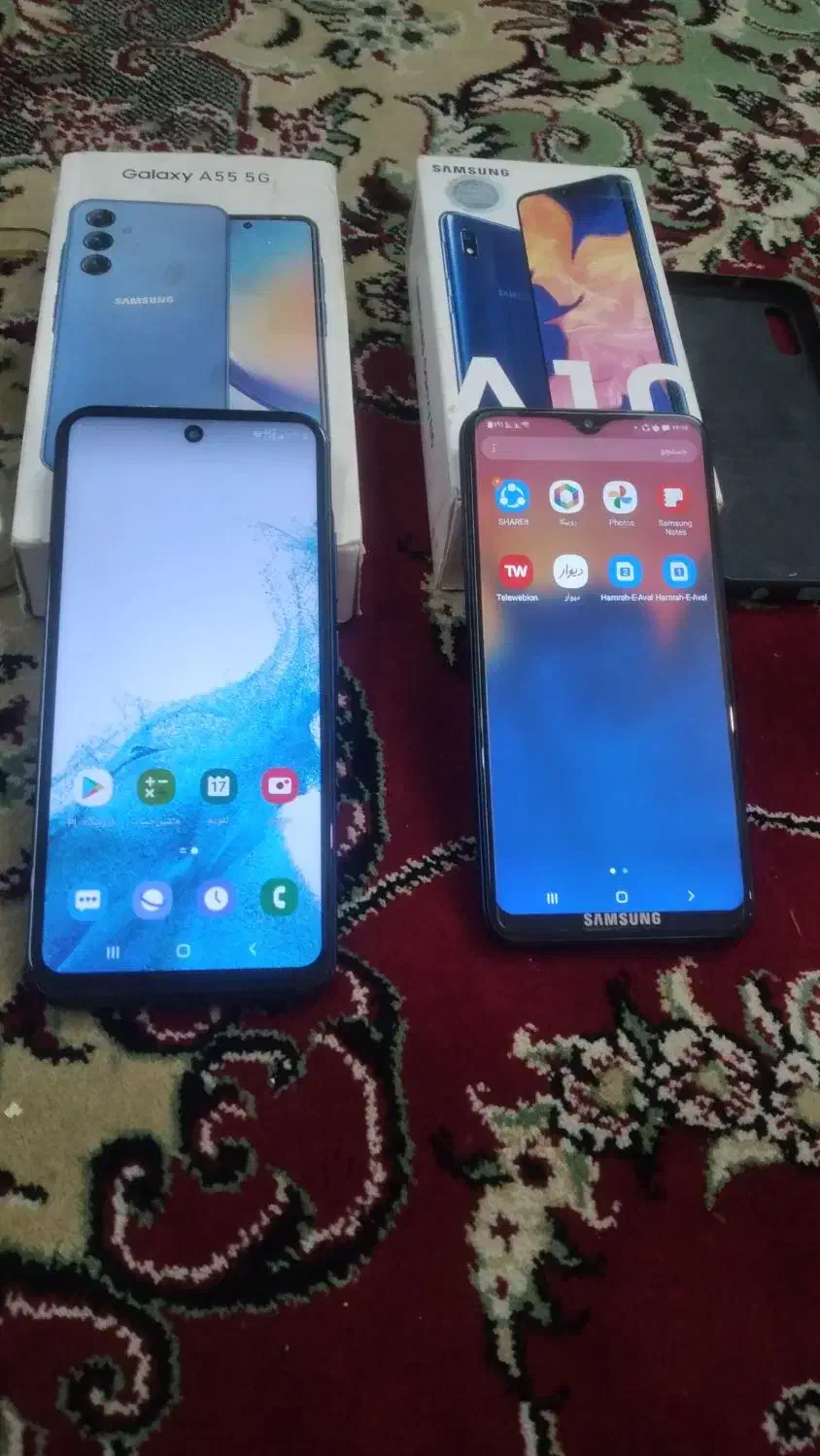 دو عدد گوشی در حد نوA55وA10|موبایل|بروجرد, |دیوار