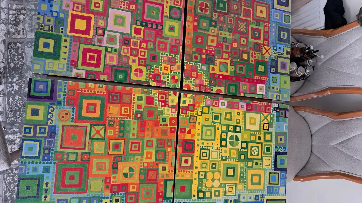 تابلوی  نقاشی انتزاعی|تابلو، نقاشی، عکس|پردیس, فاز ۸|دیوار