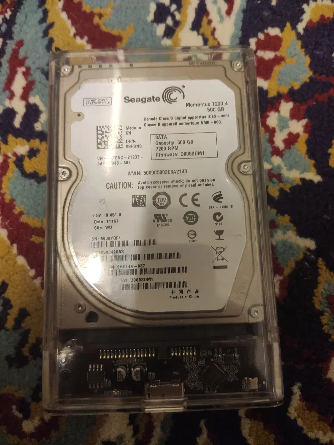 هارد اکسترنال ۵۰۰گیگ ۷۲۰۰دور|قطعات و لوازم جانبی رایانه|شیروان (خراسان), |دیوار