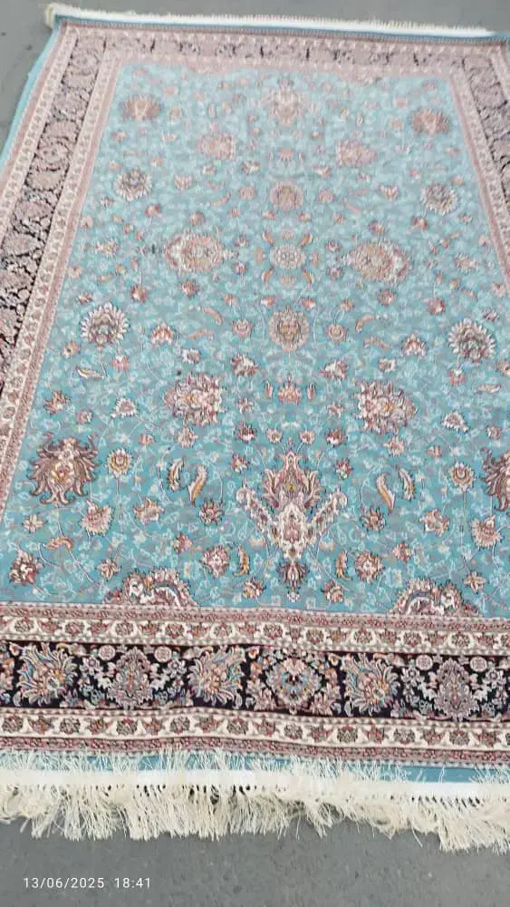یک جفت ۶ متری و یک تخته ۹ متری فیروزه ای|فرش|پاکدشت, حصار امیر|دیوار