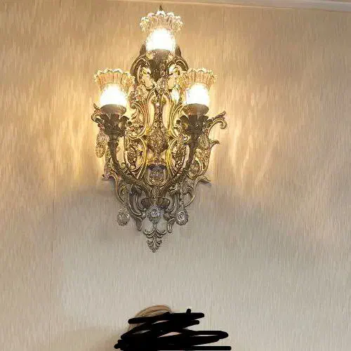 دیوارکوب برنجی سه شعله پر نور|لوستر و چراغ آویز|تهران, کرمان|دیوار