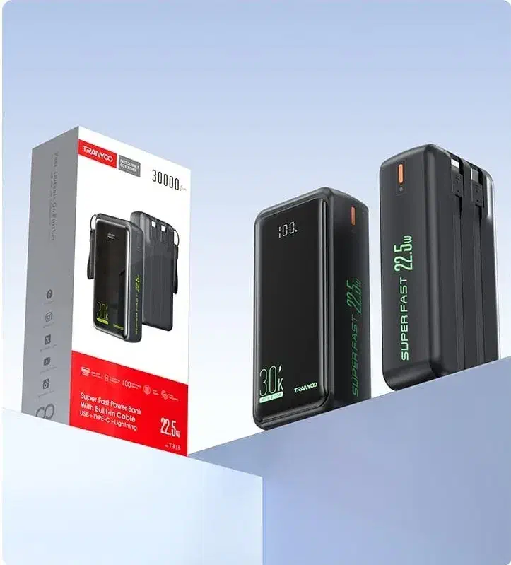 پاوربانک30هزار فست شارژ TRANYOOگارانتی شرکتی|لوازم جانبی موبایل و تبلت|قم, نیروگاه|دیوار