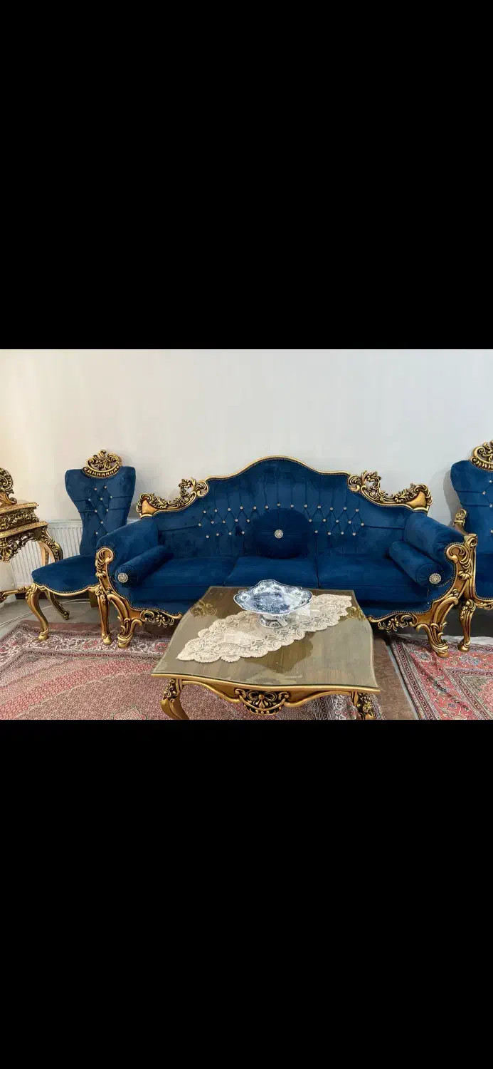 مبل سلطنتی با جلو مبلی|مبلمان خانگی و میز عسلی|ماکو, |دیوار