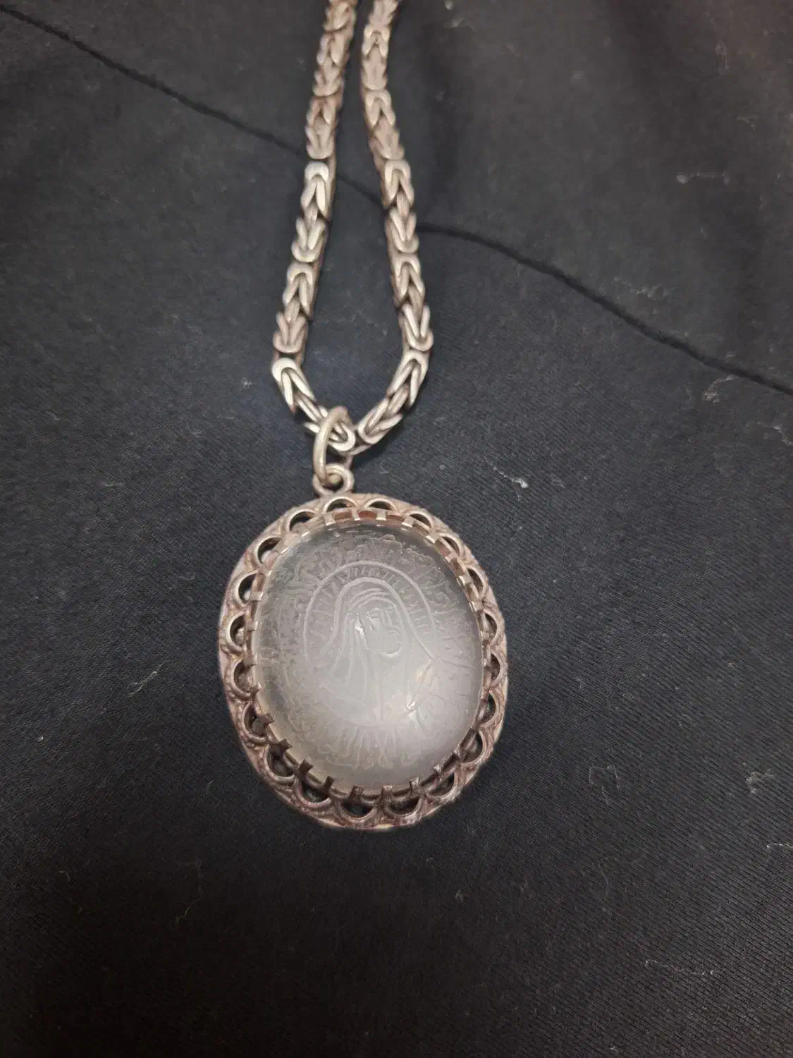 پلاک زنجیر نقره خیلی قدیمی|جواهرات|بندر امام خمینی, |دیوار