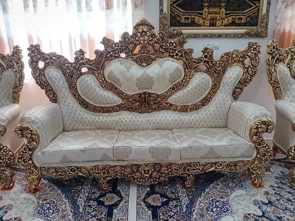 مبل سلطنتی ۹ نفره|مبلمان خانگی و میز عسلی|بیرجند, |دیوار