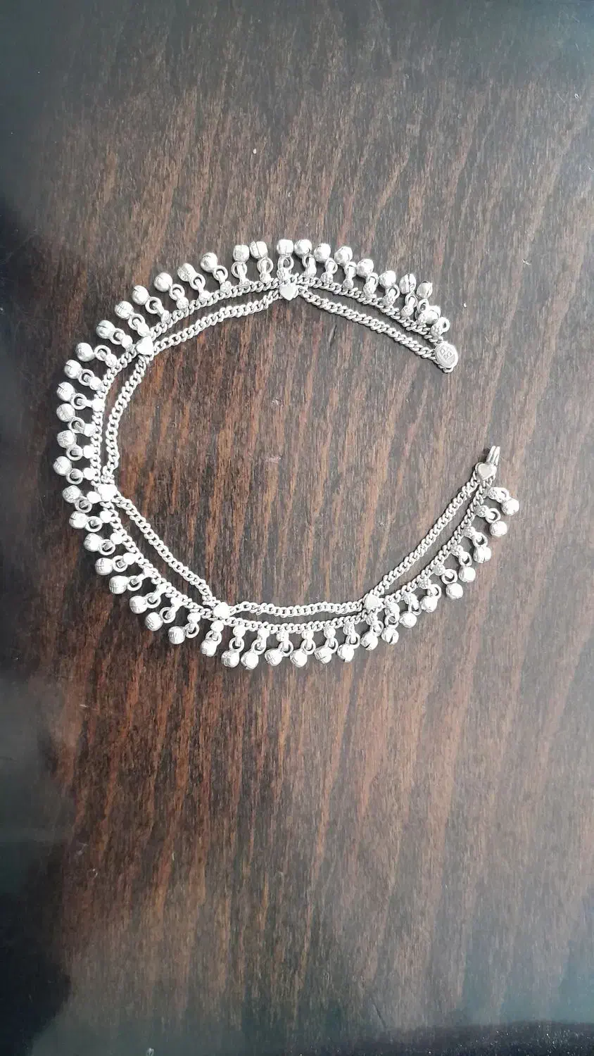 خلخال قاجاری نقره|جواهرات|یزد, |دیوار